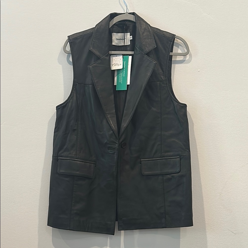 Deadwood Free People Black Sleeveless Vest
